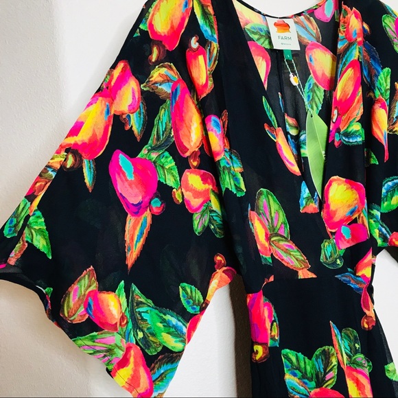 FARM Rio Anthropologie Cashew Print Wrap Dress - Picture 7 of 16